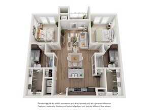 2 Bed - B1 3-3216 floor plan